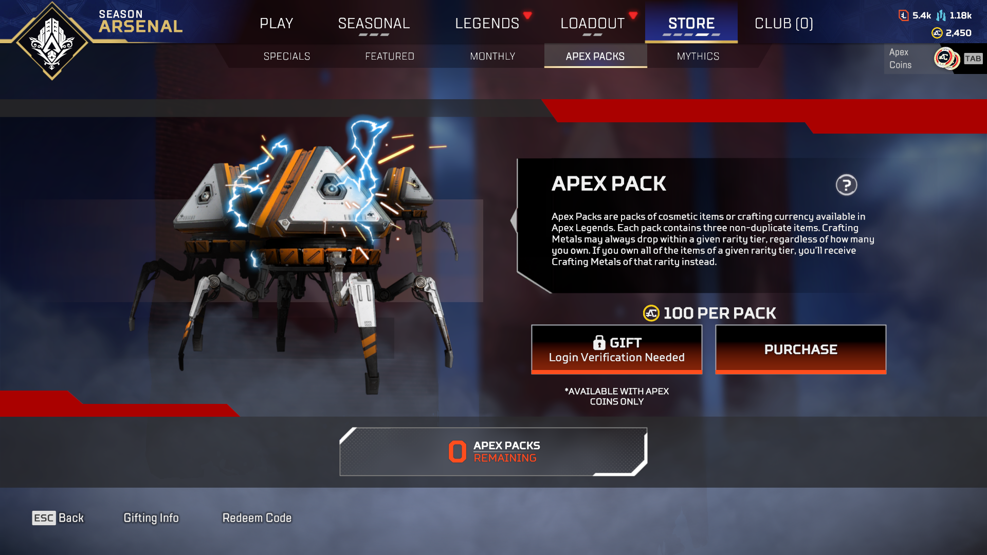 Apex Legends Loot Boxes
